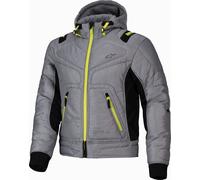 Alpinestars Mohobbs Veste textile de moto imperméable, gris-jaune, taille M pour homme