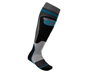 Alpinestars Mx Plus-1, chaussettes longues S Noir/Bleu Noir/Bleu
