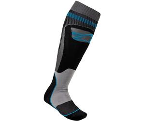 Alpinestars MX Plus-1 Chaussettes Motocross, noir/gris, Taille S
