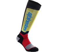 Alpinestars Chaussettes de motocross MX Plus Noir/Rouge/Bleu clair EU 44-47