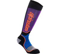 Alpinestars Chaussettes Cross MX Plus Noir/Bleu royal/Violet Taille S Homme