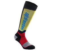 Alpinestars MX PLUS SOCKS, BLACK RED LIGHT BLUE, M