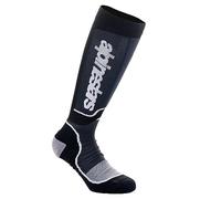 Alpinestars Plus Chaussettes de motocross pour les jeunes, noir-gris, taille M L