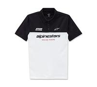 Alpinestars, Paddock Polo, Polo À Moitié Manches, Blanc Noir, S, Homme