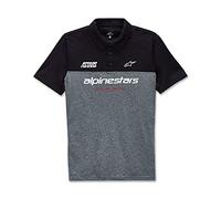Alpinestars, Paddock Polo, Polo À Moitié Manches, Heather Noir/Charbon, XXL, Homme