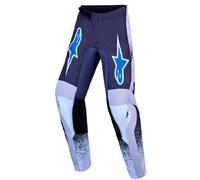 Alpinestars Fluid Drag Pantalon de motocross jeunesse, noir/gris/bleu, Taille 22