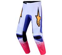 Alpinestars Fluid Drag Pantalon de motocross, violet/jaune/rose, Taille 28