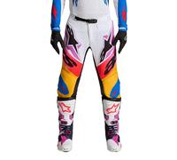 Alpinestars Supertech Dyna Pantalon de motocross, blanc/multicolore, Taille 38
