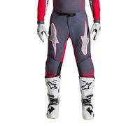 Alpinestars Supertech Hiten AFD Pantalon de motocross, Gris/Rouge, Taille 44
