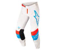 Alpinestars Pantalon Techstar Quadro Off White Blue Neon Bright Red, Taille: 36