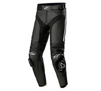 Alpinestars Missile V3 Pantalon en cuir de moto, noir-blanc, taille 54 pour homme