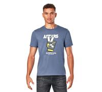 Alpinestars Peaceout Csf Tee T-Shirt, Bleu Ardoise, M Homme