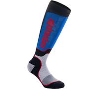Alpinestars Plus Chaussettes de motocross, noir/rouge/bleu, Taille S