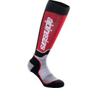 Alpinestars Plus Chaussettes de motocross, noir/rouge, Taille L