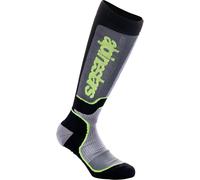 Alpinestars Plus Chaussettes de motocross pour les jeunes, noir-gris-jaune, taille M L