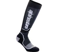 Alpinestars Plus Chaussettes de motocross pour les jeunes, noir-gris, taille M L