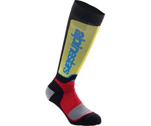 Alpinestars Plus Chaussettes de motocross pour les jeunes, noir/rouge/jaune, Taille M/L