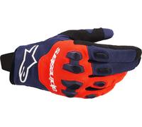 Alpinestars Gants motocross Pro-Dura Taille S Orange / Bleu foncé / Blanc