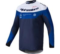 Alpinestars Pro-Dura Maillot de motocross, blanc-bleu, taille 2XL pour homme