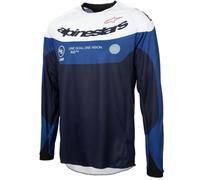 Alpinestars Pro-Dura Maillot de motocross, blau/weiß, M