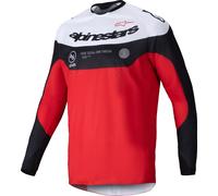 Alpinestars Pro-Dura Maillot de motocross, noir-blanc-rouge, taille 2XL pour homme