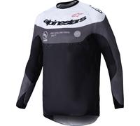 Alpinestars Pro-Dura Maillot de motocross, noir-gris-blanc, taille M pour homme