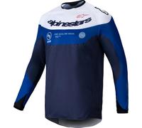 Alpinestars Pro-Dura Maillot de motocross, blanc-bleu, taille 2XL pour homme