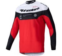Alpinestars Pro-Dura Maillot de motocross, noir-blanc-rouge, taille 2XL pour homme