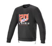 Alpinestars Pullover FQ20 Legit Crew Black Bright Red, Taille: XXL