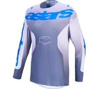 Alpinestars Racer Amber Maillot Motocross, violet/gris/bleu, Taille L