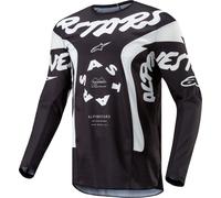 Alpinestars Racer Hana Maillot de motocross, Noir/Blanc, Taille XL