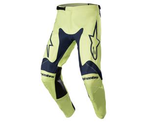 alpinestars Racer Hoen Pantalon de cross Jaune néon/Bleu 34 homme