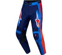 Alpinestars Racer Hunt Pantalon de motocross, bleu/rouge, Taille 34