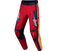 Alpinestars Racer Hunt Pantalon de motocross, gris/rouge/jaune, Taille 28