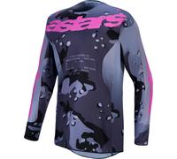 Alpinestars Racer Lone Maillot Motocross, Gris/Violet, Taille S