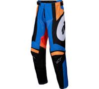 Alpinestars Racer Melt Pantalons de motocross pour jeunes, Orange/Bleu, Taille 24