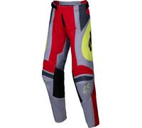 Alpinestars Racer Melt Pantalons de motocross pour jeunes, Rouge/Gris, Taille 24