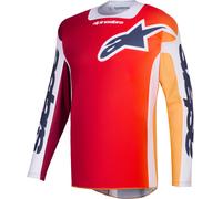 Alpinestars Racer Portl Maillot de motocross, gris-rouge, taille XL pour homme
