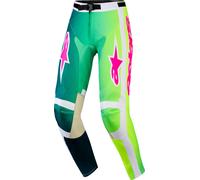 Alpinestars Racer Portl Pantalons de motocross, noir-blanc-vert, taille 34 pour homme