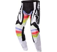 Alpinestars Racer Semi Pantalon de motocross, noir/jaune/rouge, Taille 30