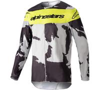 Alpinestars Racer Tactical 2023 Maillot de motocross, gris-jaune, taille M pour homme