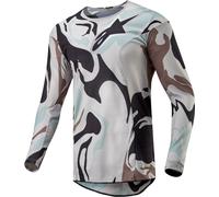 Alpinestars Racer Tactical Maillot de motocross, Blanc/Camoflage, Taille S