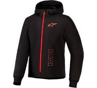 Alpinestars Radium Tech Sweat à capuche zippé moto, noir/rouge, Taille 3XL