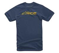 Alpinestars Ride 3.0 Tee, T-Shirt Homme, Navy/Gold, XL
