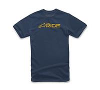 §T-Shirt Alpinestars Ride 3.0 Bleu Marine-Or§