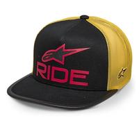 Alpinestars Ride 4.0 Trucker Hat Casquette de Baseball Homme Noir/Jaune/Rouge Taille Unique