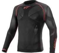 Alpinestars Ride Tech V2 Chemise fonctionnelle Longsleeve, noir/rouge, Taille M/L