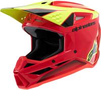 Alpinestars S-M3 Fray Casque de motocross, rouge/jaune, Taille L (59/60)