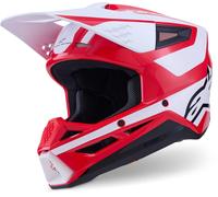 Alpinestars S-M3 Heat Casque de motocross, blanc-rouge, taille L pour homme