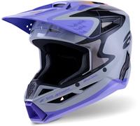 Alpinestars S-M3 Jettson, casque de motocross jeunes YL Gris/Mauve/Noir Gris/Mauve/Noir
